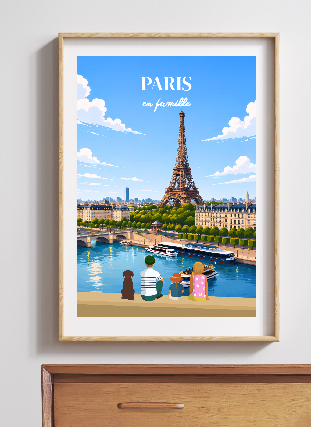 PARIS Tour Eiffel seine #1 - Affiche personnalisée