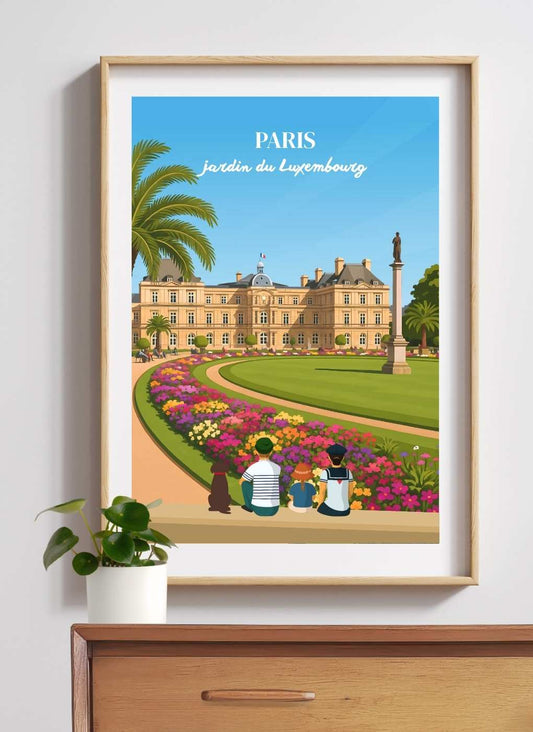 PARIS Jardin du Luxembourg - Affiche personnalisée