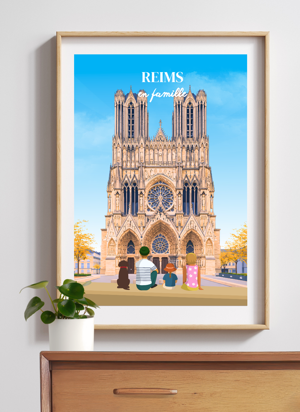 REIMS Cathédrale - Affiche personnalisée