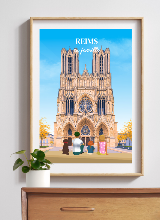 REIMS Cathédrale - Affiche personnalisée