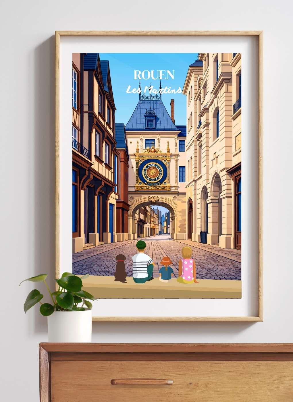 ROUEN Porte - Affiche personnalisée