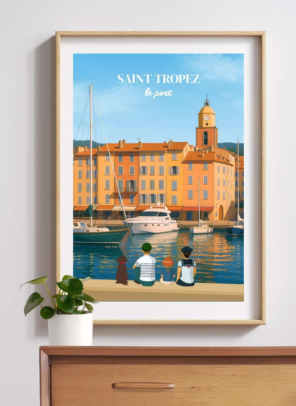 SAINT-TROPEZ Quai - Affiche personnalisée