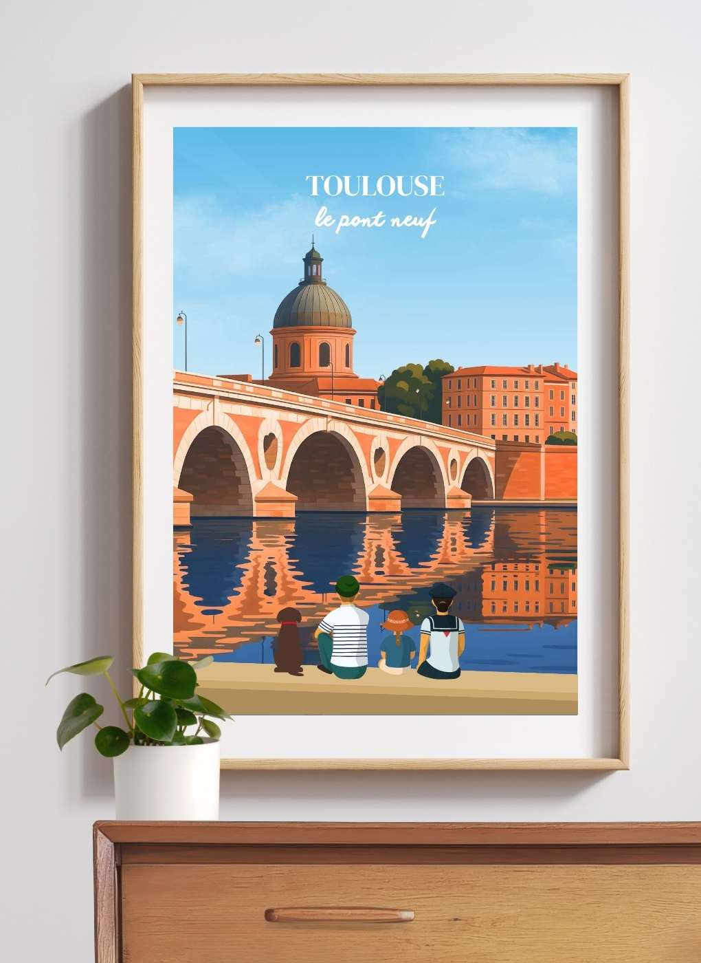 TOULOUSE Pont neuf - Affiche personnalisée