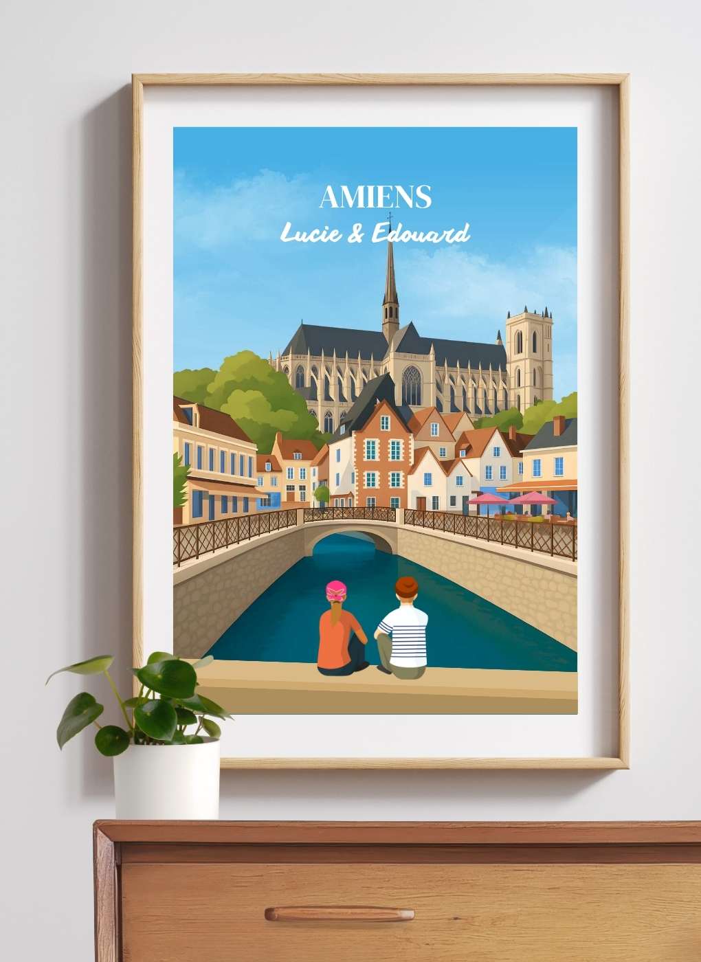 AMIENS Saint-leu cafés – Affiche personnalisée