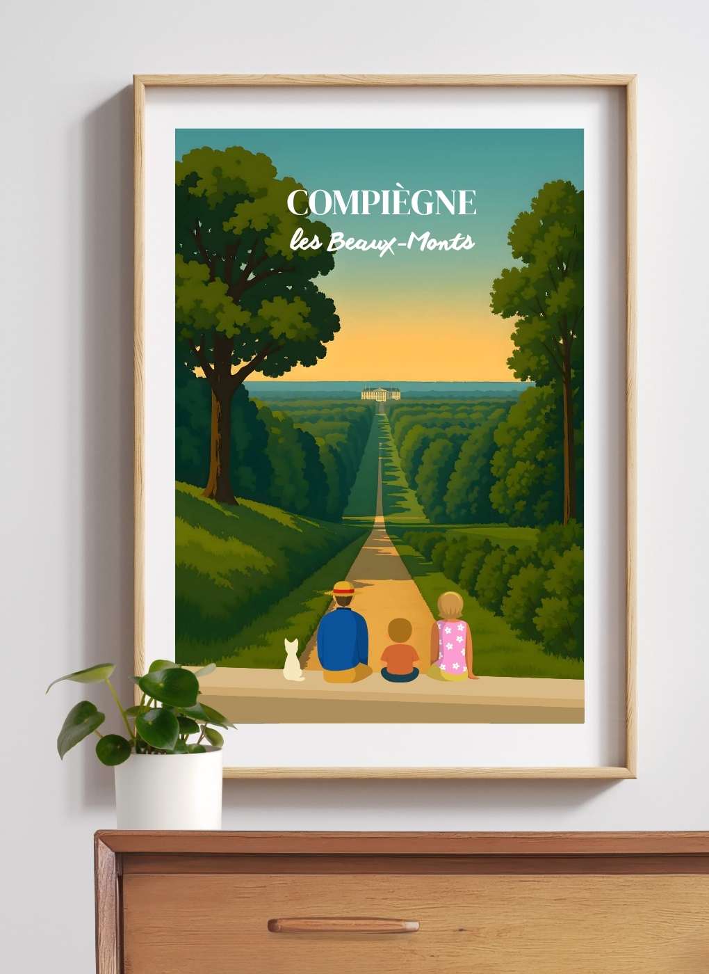 COMPIÈGNE Beaux-monts sunset – Affiche personnalisée