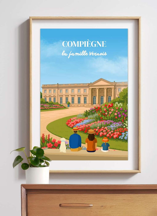 COMPIÈGNE Château fleuri – Affiche personnalisée