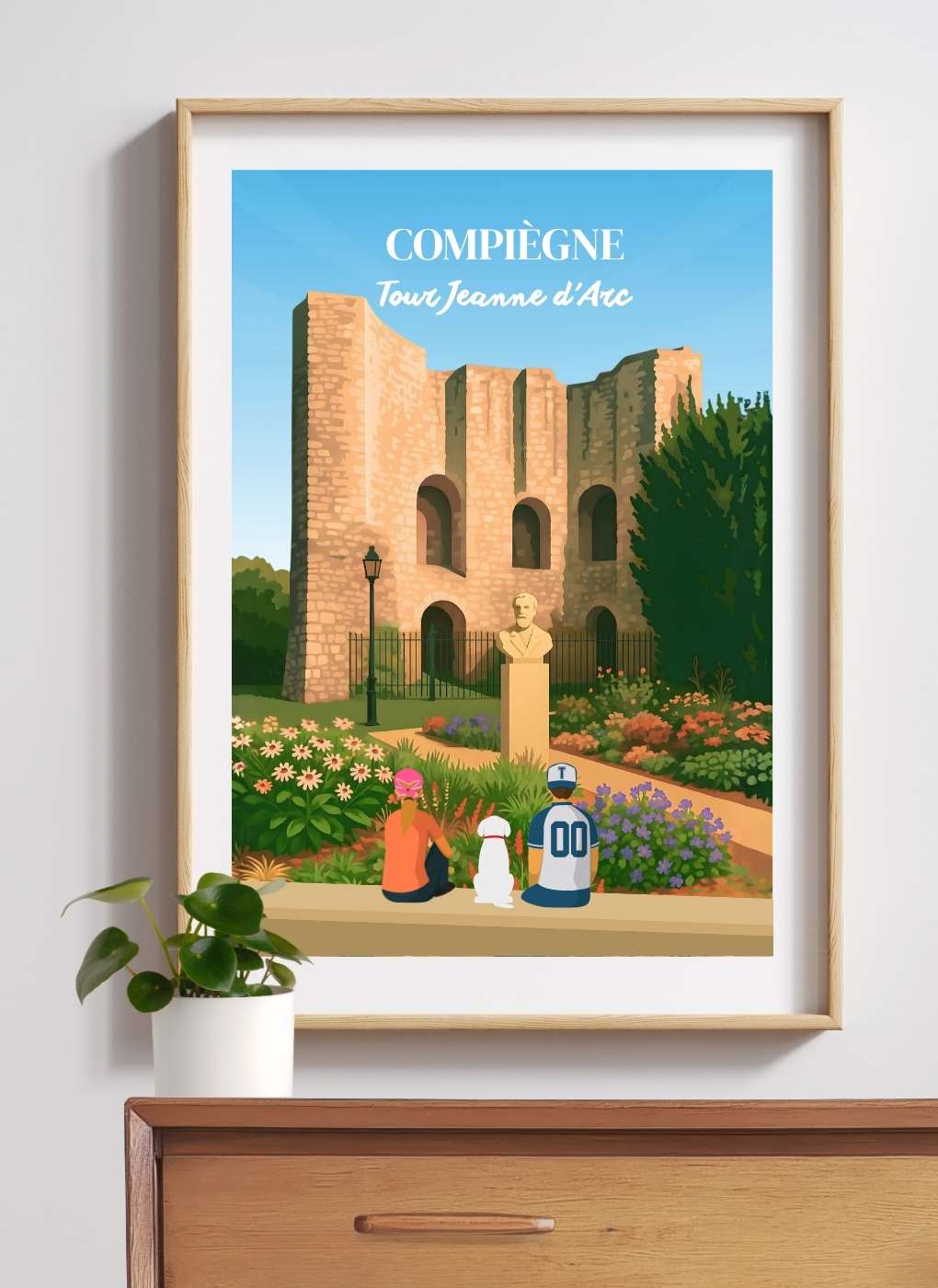 COMPIÈGNE Tour Jeanne d’Arc – Affiche personnalisée