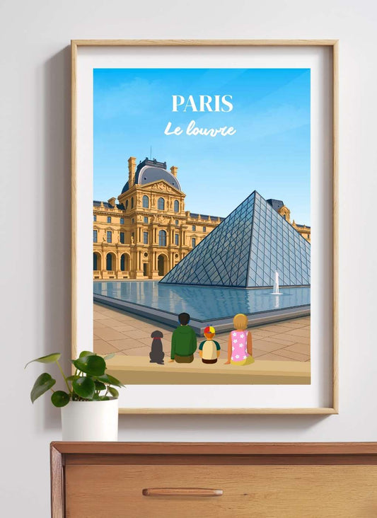 PARIS musée du Louvre – Affiche personnalisée