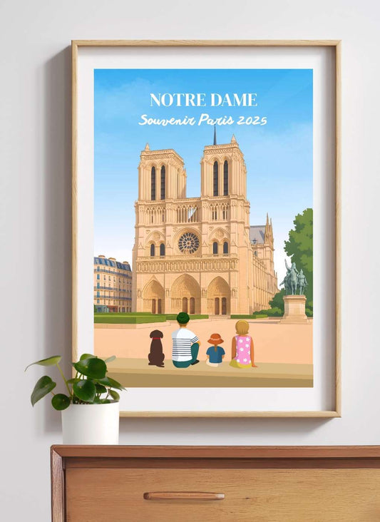 PARIS Notre-Dame – Affiche personnalisée